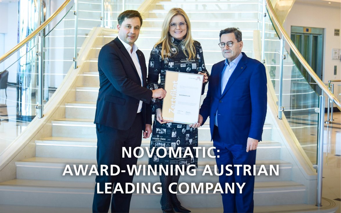 NOVOMATIC - Galardonada con el premio "Empresa austriaca líder excelente".